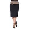 Dancing Days - Colour Block Pencil skirt - Black/Brown Product image